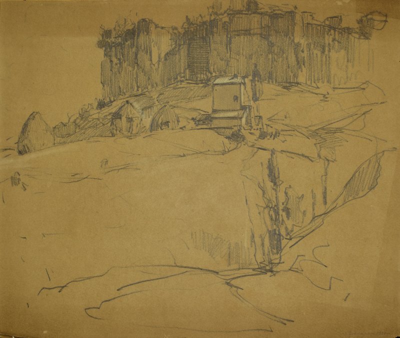 1923 - La rupe di Orvieto dal Podere del cipresso